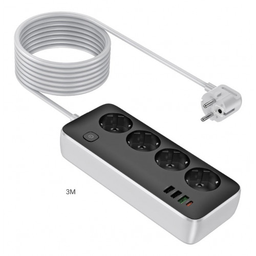Сетевой фильтр удлинитель Hoco AC22 30W/3М