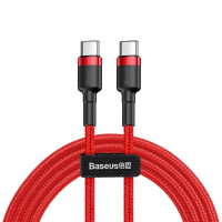 Кабель Baseus Cafule PD2.0 60W USB Type-C  For USB Type-C cable (20V 3A) 2m CATKLF-H09 красный/черный