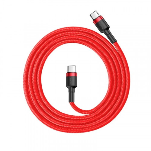Кабель Baseus Cafule PD2.0 60W USB Type-C  For USB Type-C cable (20V 3A) 2m CATKLF-H09 красный/черный