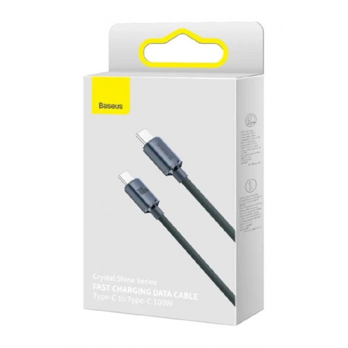 Кабель Baseus Crystal Shine Series USB-C to USB-C, 100 Вт