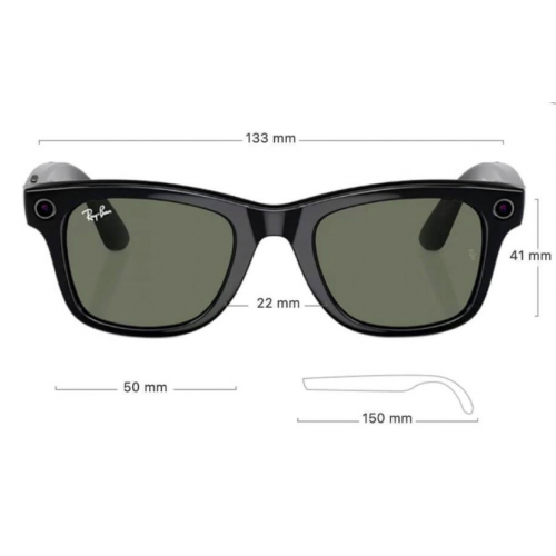 Очки Ray-Ban Meta Gen2 Wayfarer Shiny Black / Green (M)