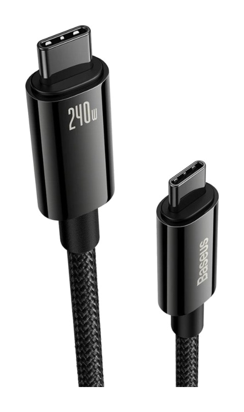 Кабель Baseus Tungsten Gold USB-C to USB-C, 240 Вт
